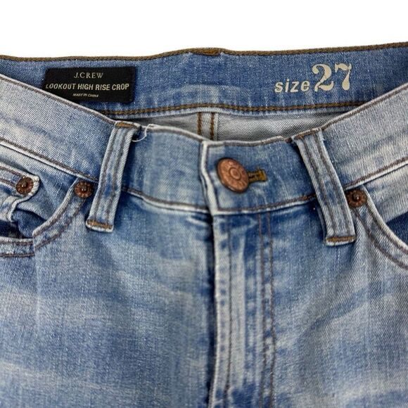 J. Crew Lookout High Rise Crop Denim Jeans size 27 - Picture 3 of 11